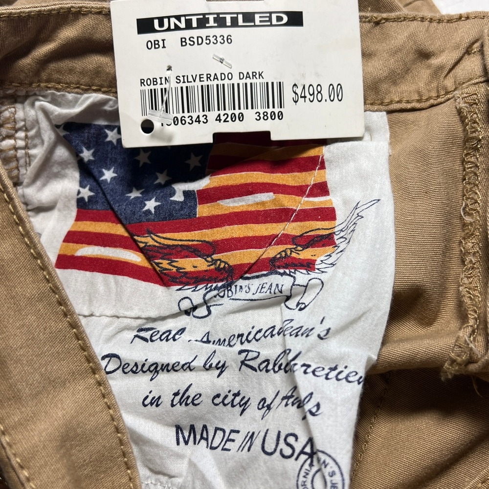 Robins Jean Women Pants 34 Taupe Slim Bootcut Studded USA MSRP $498 New Defects - Picture 6 of 16